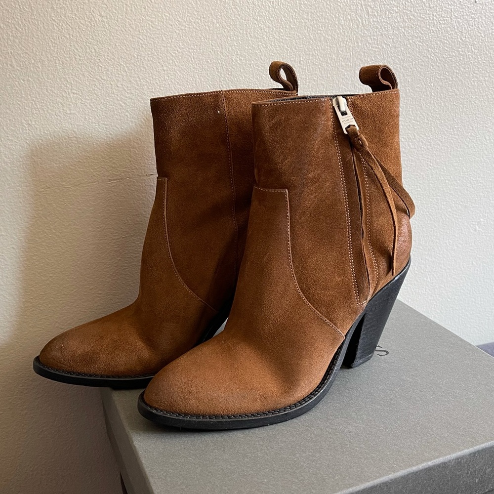 All Saints Lorna boots in Suede Tan